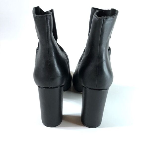 Botkier Rylie Slouchy Ankle Boots Chunky Leather Heeled Booties in Black 8.5 - Picture 8 of 15